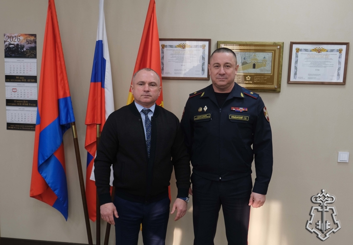 В Кромском районе прошла рабочая встреча начальника регионального Управления Росгвардии с главой муниципалитета